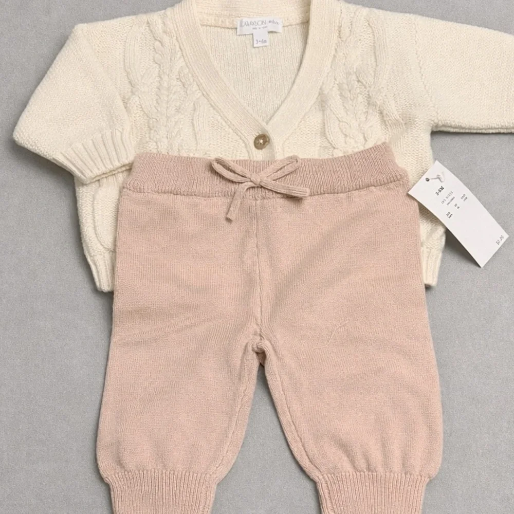 Grayson Mini Baby Knit Set 3-6 Months - Cardigan & Pants NWT